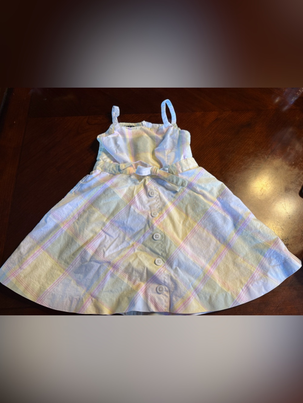 Tommy Hilfiger Pastel Plaid Button-Front Sundress